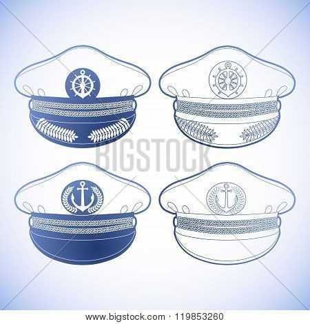 Graphic captain cap