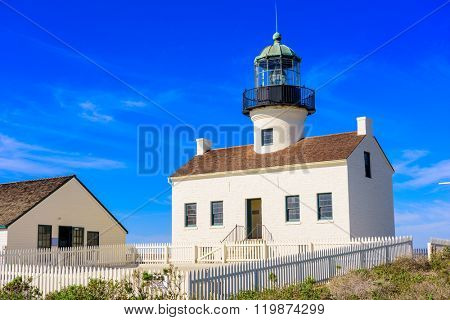 San Diego, California at the Old Loma Point Lighthouse.