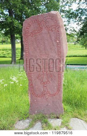 Runic Inscriptions On A Runestone