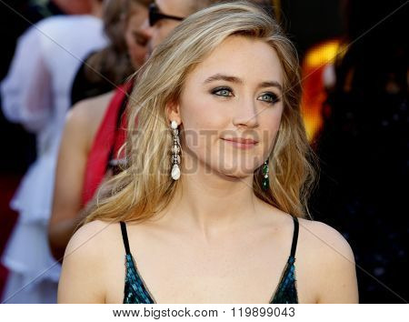 Saoirse Ronan at the 88th Annual Academy Awards held at the Hollywood & Highland Center in Hollywood, USA on February 28, 2016.