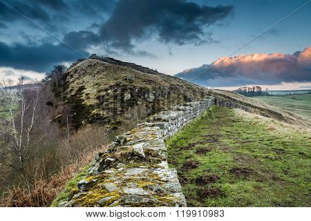 Hadrian's Wall Above Cawfield Crags