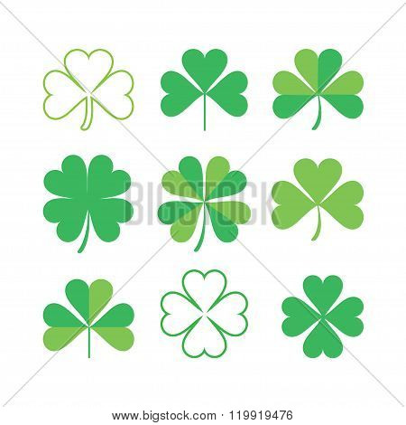 Set of shamrock
