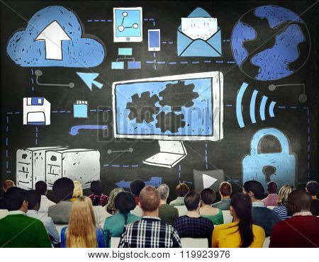 Cloud Computing Network Online Internet Storage Concept