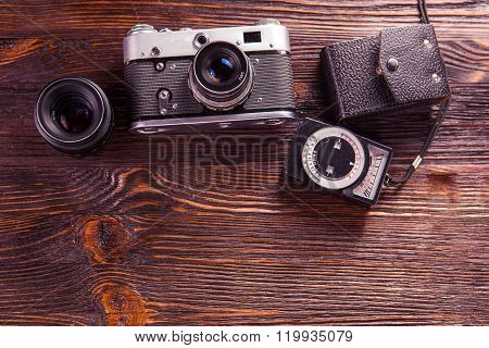 Exposure Meter And Retro Camera