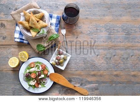 Greek Food Background