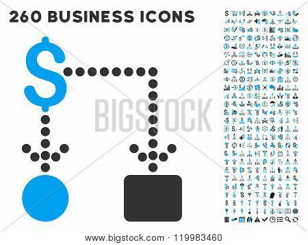 Cashflow Icon with Flat Vector Set