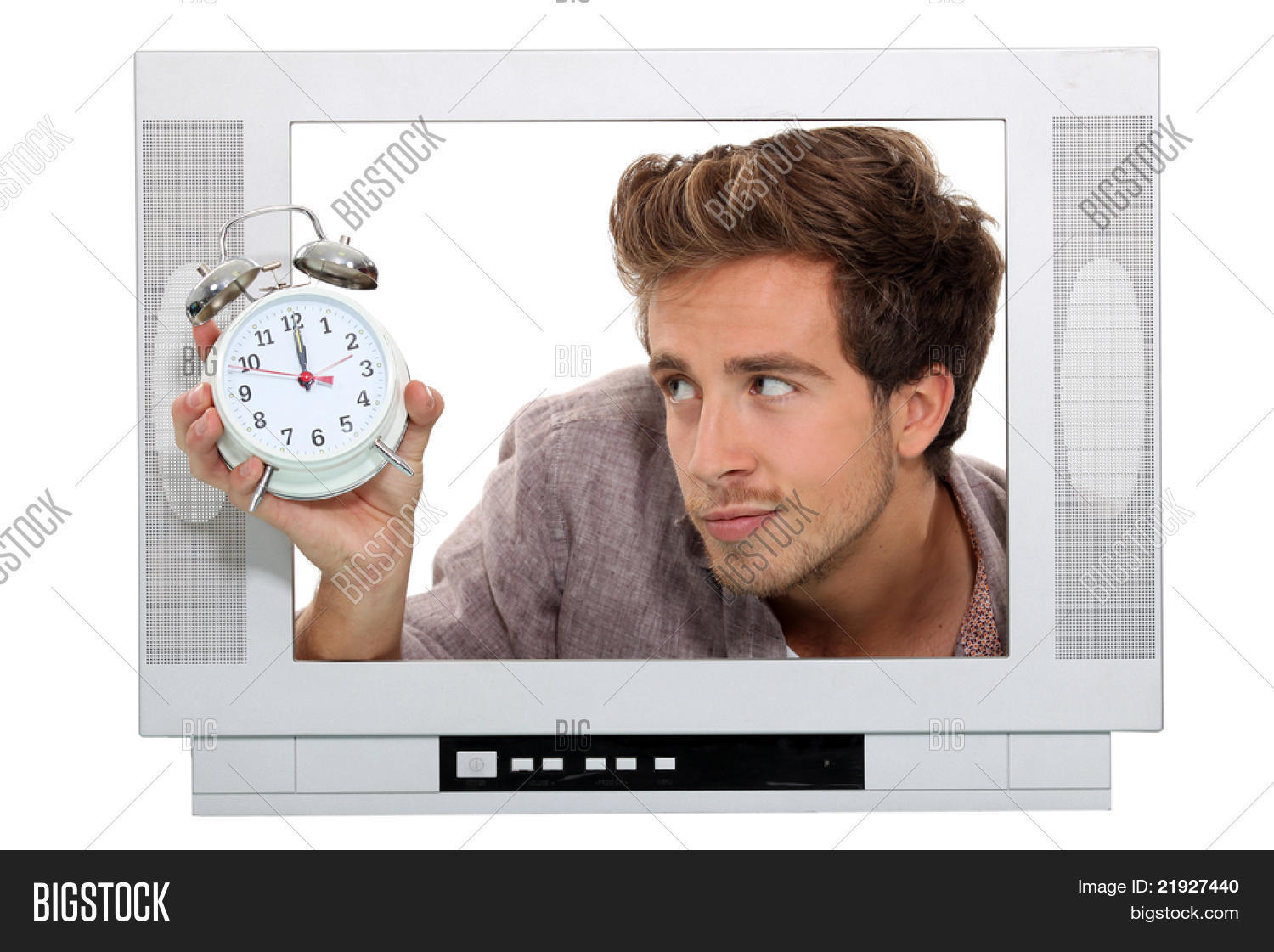 Man Television Alarm Image & Photo (Free Trial) Bigstock