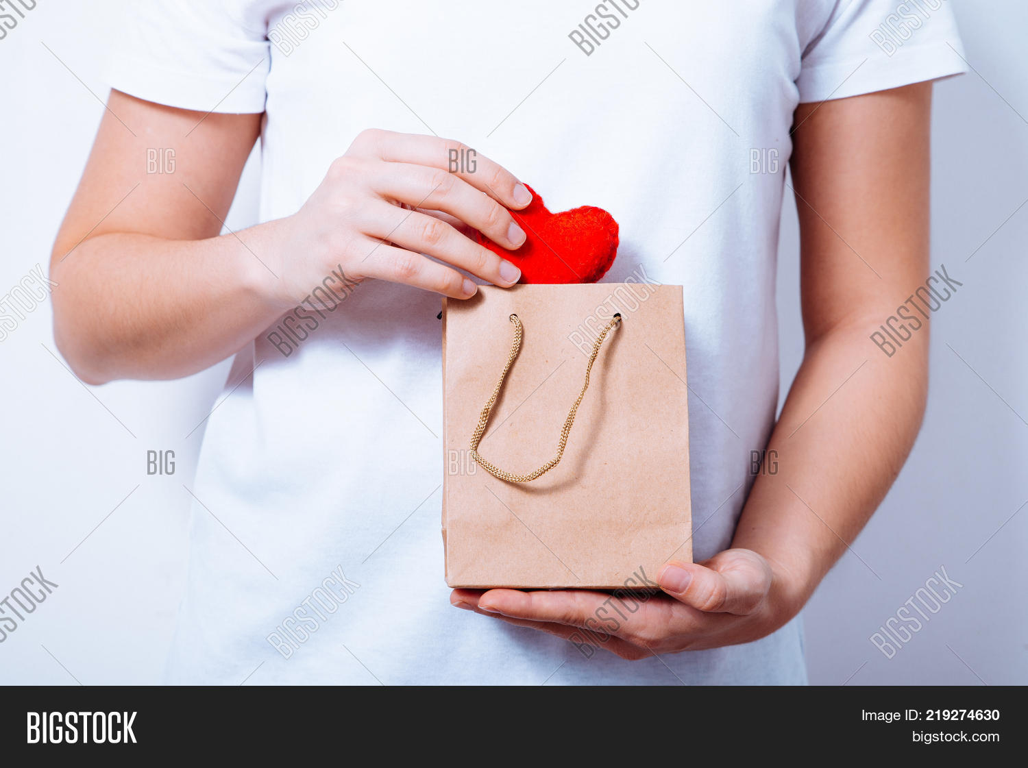 Woman Put Heart Pocket Image & Photo (Free Trial) Bigstock
