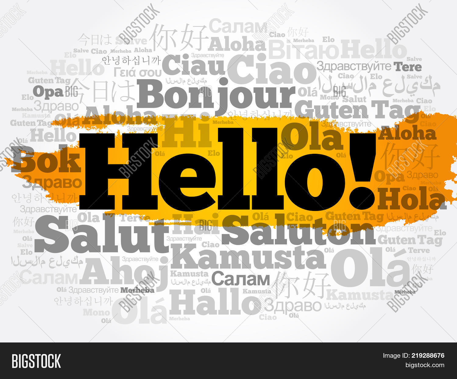 Hello Word Cloud Image & Photo (Free Trial) | Bigstock