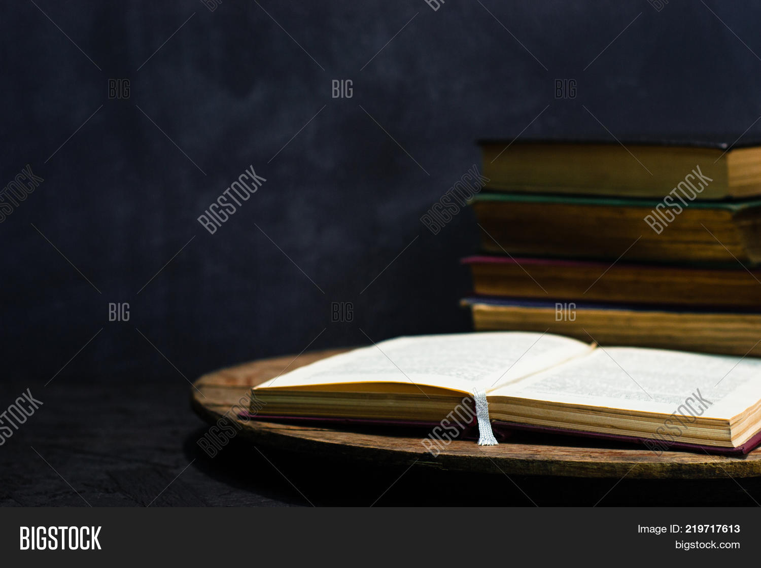 Old Books On Round Image & Photo (Free Trial) | Bigstock