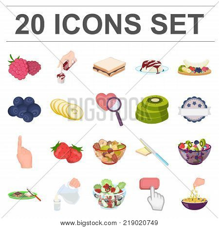 Dessert fragrant cartoon icons in set collection for design. Food and sweetness vector symbol stock  illustration.