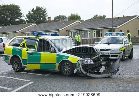 Volvo V40 Ambulance Wrecked In Collision While On Emergency Call