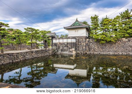 Tokyo, Japan at the Imperial Palace moat.