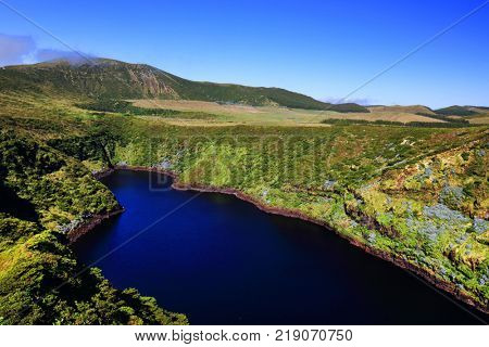 Lake Comprida on Flores Island, Azores, Portugal, Europe