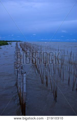 Solnedgangen på Bang Pu Seaside