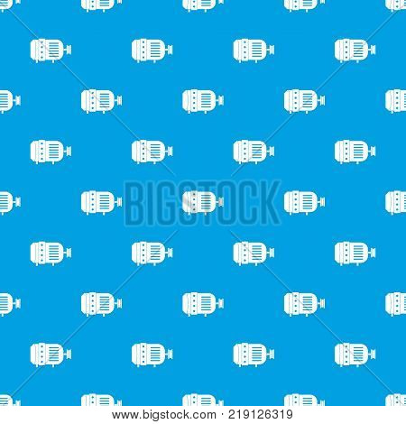 Electric motor pattern repeat seamless in blue color for any design. Vector geometric illustration
