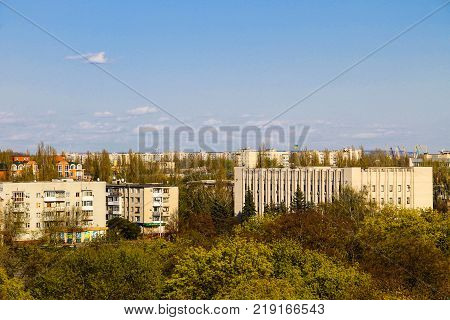Aerial View On The City Kremenchug In Ukraine