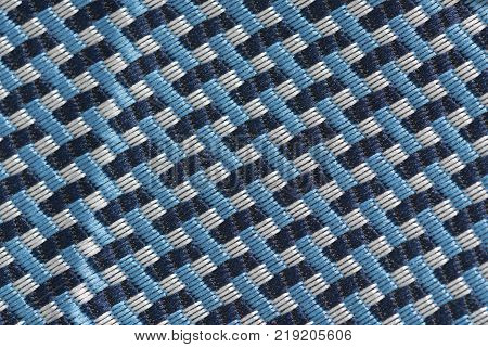Blue and white clloth fabric macro closeup