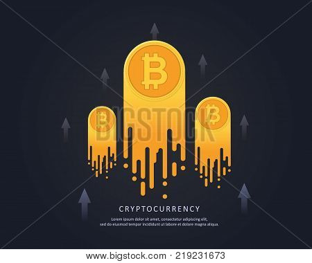 Blockchain background style collection stock vector illustration