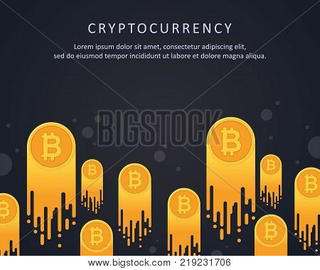 Blockchain background style collection stock vector illustration