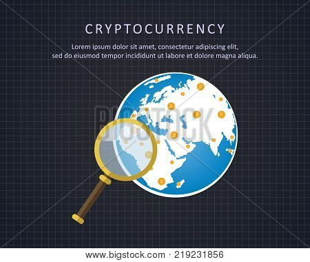 Blockchain background style collection stock vector illustration