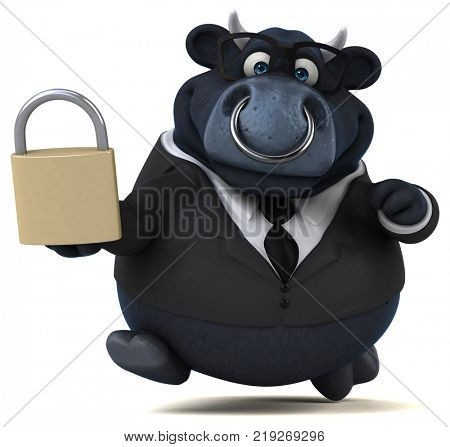 Black bull - 3D Illustration