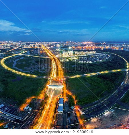 Ho Chi Minh, Vietnam - Nov 29, 2017: Royalty High Quality Free Stock Image Aerial View Of Ho Chi Min
