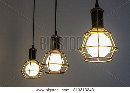 modern designer lamps for interior design, illuminated