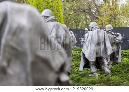 January 1, 2007:  The Korean War Memorial in Washington, DC.