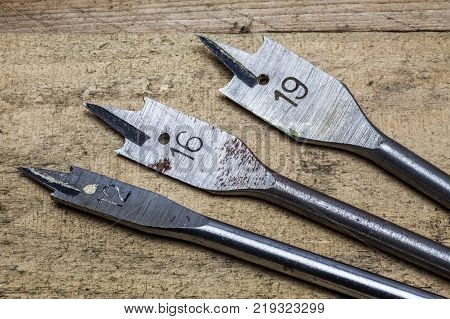 Flat Wood Drill Bits in various sizes