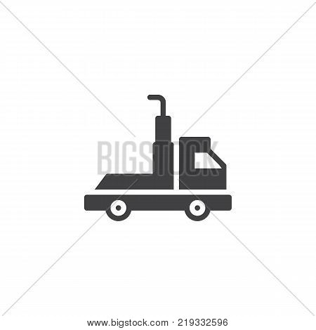 Wrecker truck icon vector, filled flat sign, solid pictogram isolated on white. Symbol, logo illustration