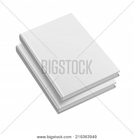 Blank softcover book or magazine template on white background.Mock up. Vector illustration.