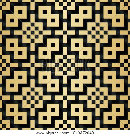 Vector arabic seamless pattern illustration with 3D effect for the festive design of the brochure, website, print.