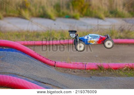 Prague, Czech Republic, - November 01, 2014: Radio Controlled model of sport rally car