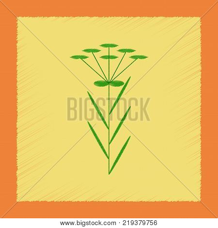 flat shading style icon of herb Linaria