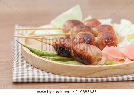 Thai style sausage Northeastern (esan) Style sausage