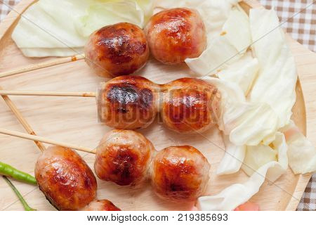 Thai style sausage Northeastern esan Style sausage