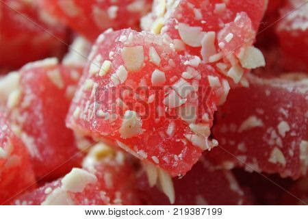 Candied Fruit And Colored Glaze And Sweet Candies