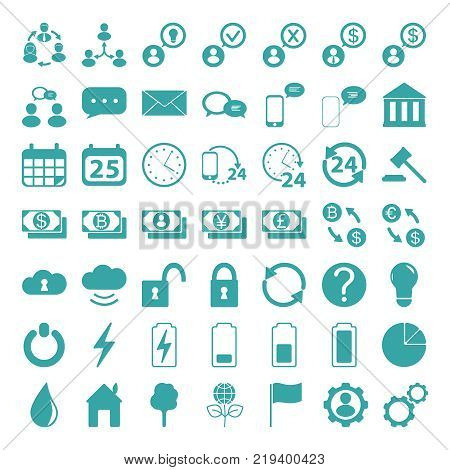 Vector Icon Finance Set Flat Illustration Eps 10