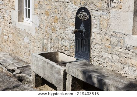 Architecture of Baume-les-messieurs in Jura Franche-Comte France
