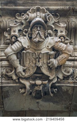 Zwinger palace in Dresden, Germany. Sculpture and architecture