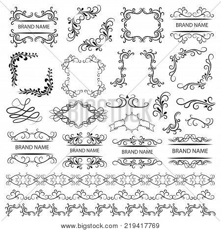Set of vector graphic elements for design