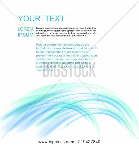 Vector abstract background with blue air waves