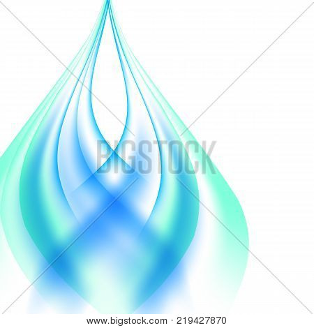 Vector illustration. The abstract form of blue waves.