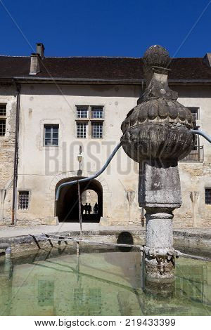 Architecture of Baume-les-messieurs in the Jura Franche-Comte France