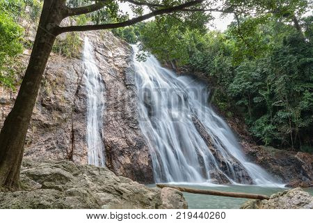 Namuang waterfall on Koh Samui in Thailand
