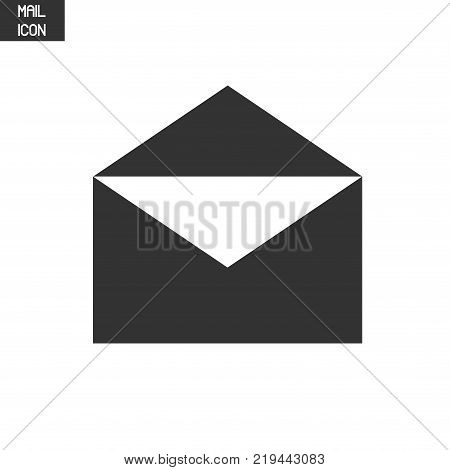 Black  White Mail  Icon Illustrator Vector file