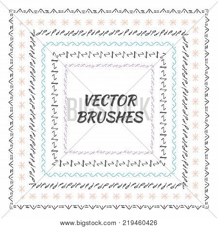 Decorative vector brushes with inner and outer corner tiles.Can use for dividers borders and ornaments.