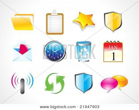 Soyut parlak Web Icon Set