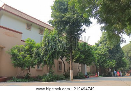 New Delhi India - October 29, 2017: Unidentified People Visit National Gandhi Museum New Delhi.